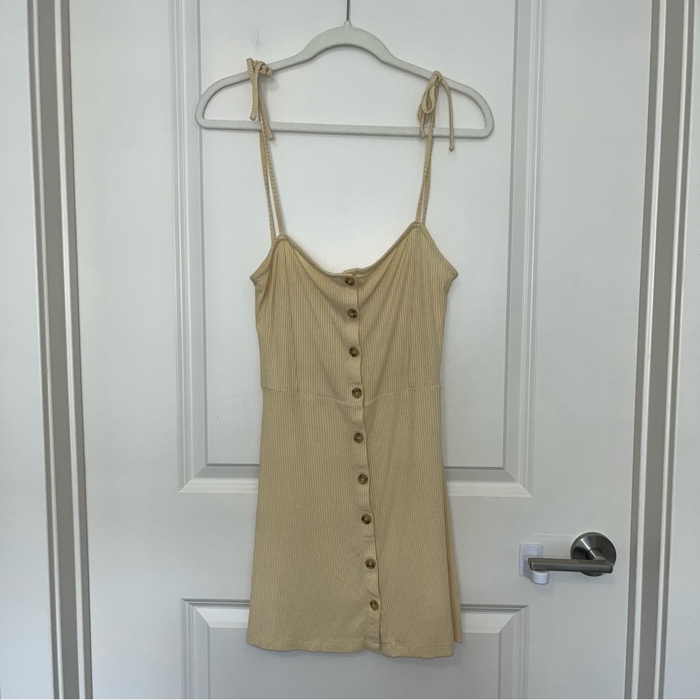 TopShop Ribbed Button Down Mini
Dress Tie Sleeve Size 6 - Picture 2 of 5